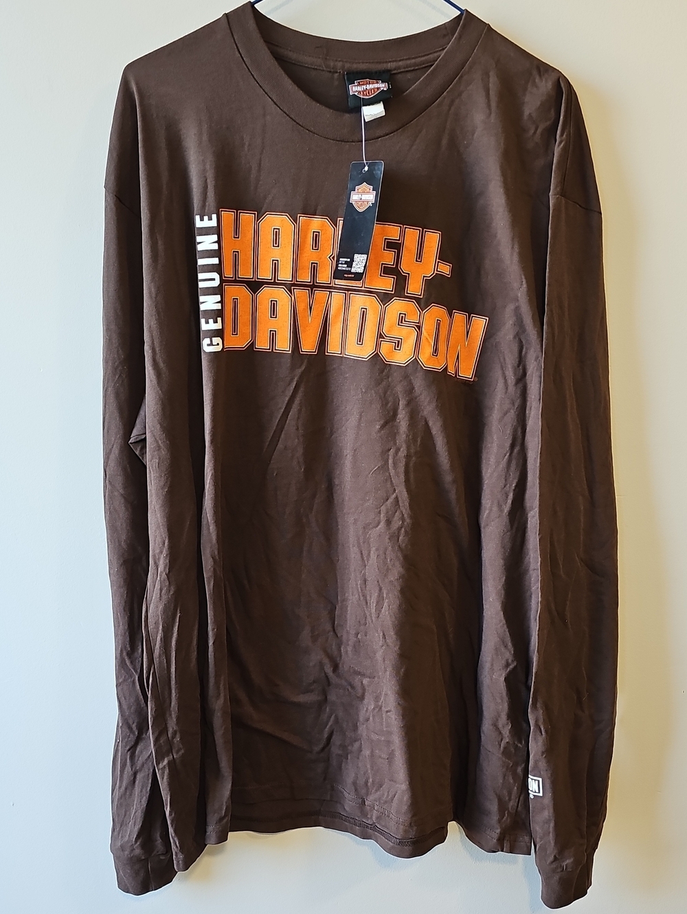 Harley-Davidson XL Men's Brown NWT Long Sleeve Shirt